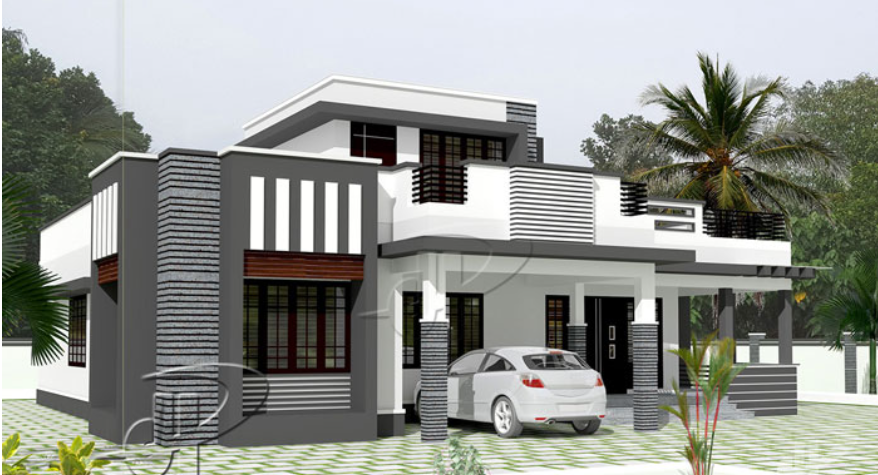 Desain Rumah 3 Kamar dengan Roof Deck