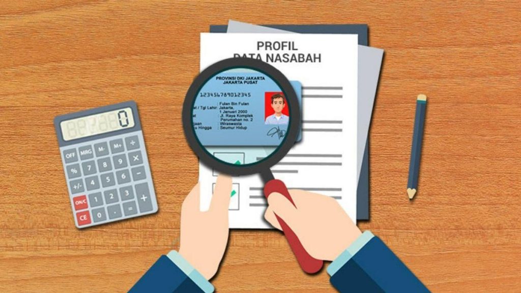 Ilustrasi pengecekan profil data nasabah