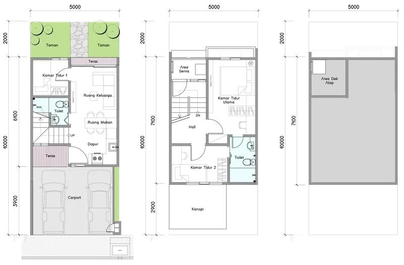 Denah Rumah Minimalis 3 Kamar