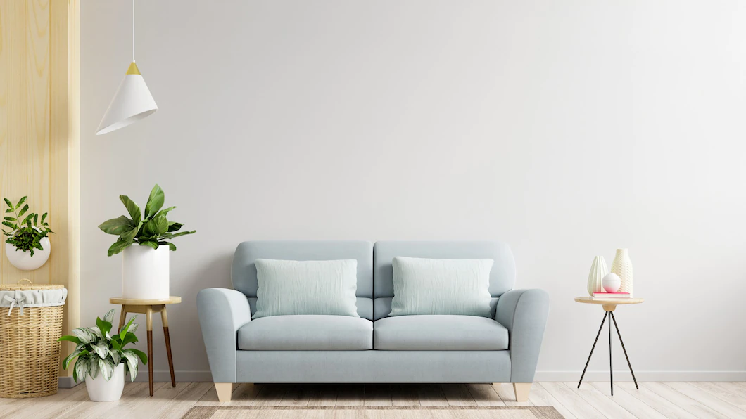 sofa berwarna biru