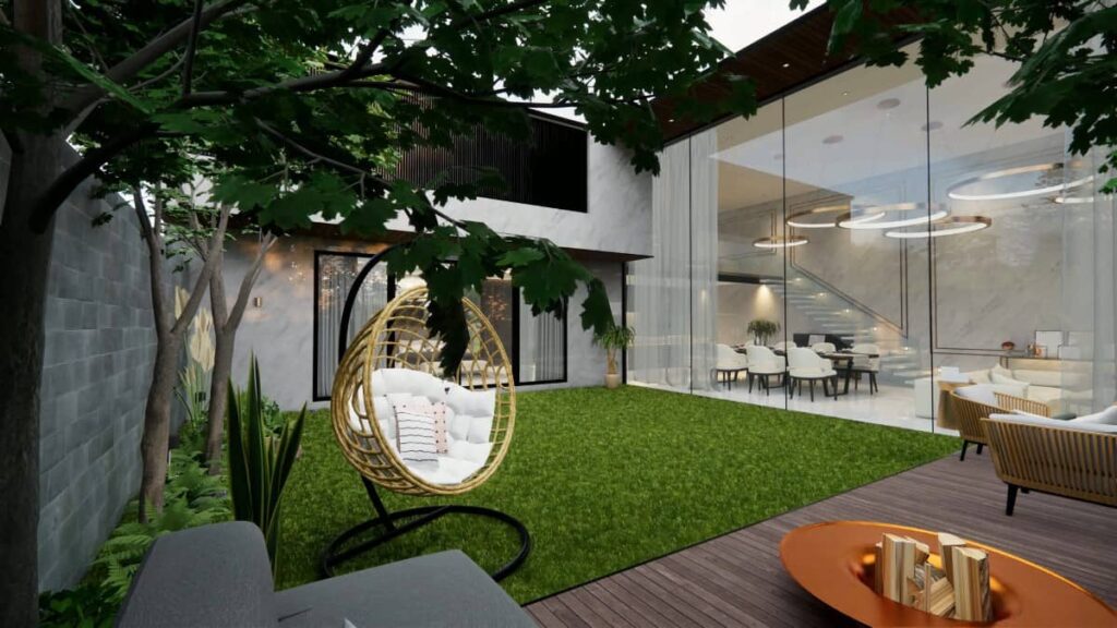 Taman dengan Ayunan Santai