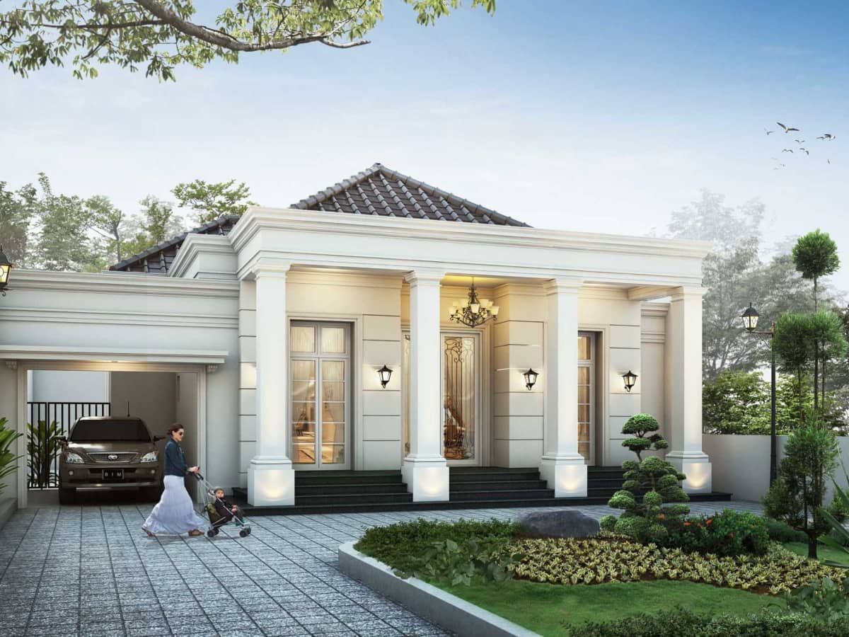 Rumah Modern Italia dengan Nuansa Marmer