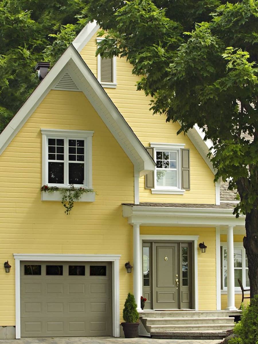 Cat Rumah Warna Kuning dan putih