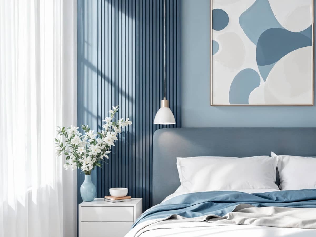 Warna Cat Kamar Tidur yang Menenangkan biru muda