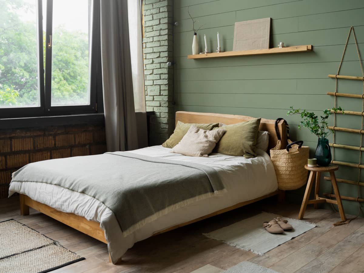 Warna Cat Kamar Tidur yang Menenangkan hijau sage / mint