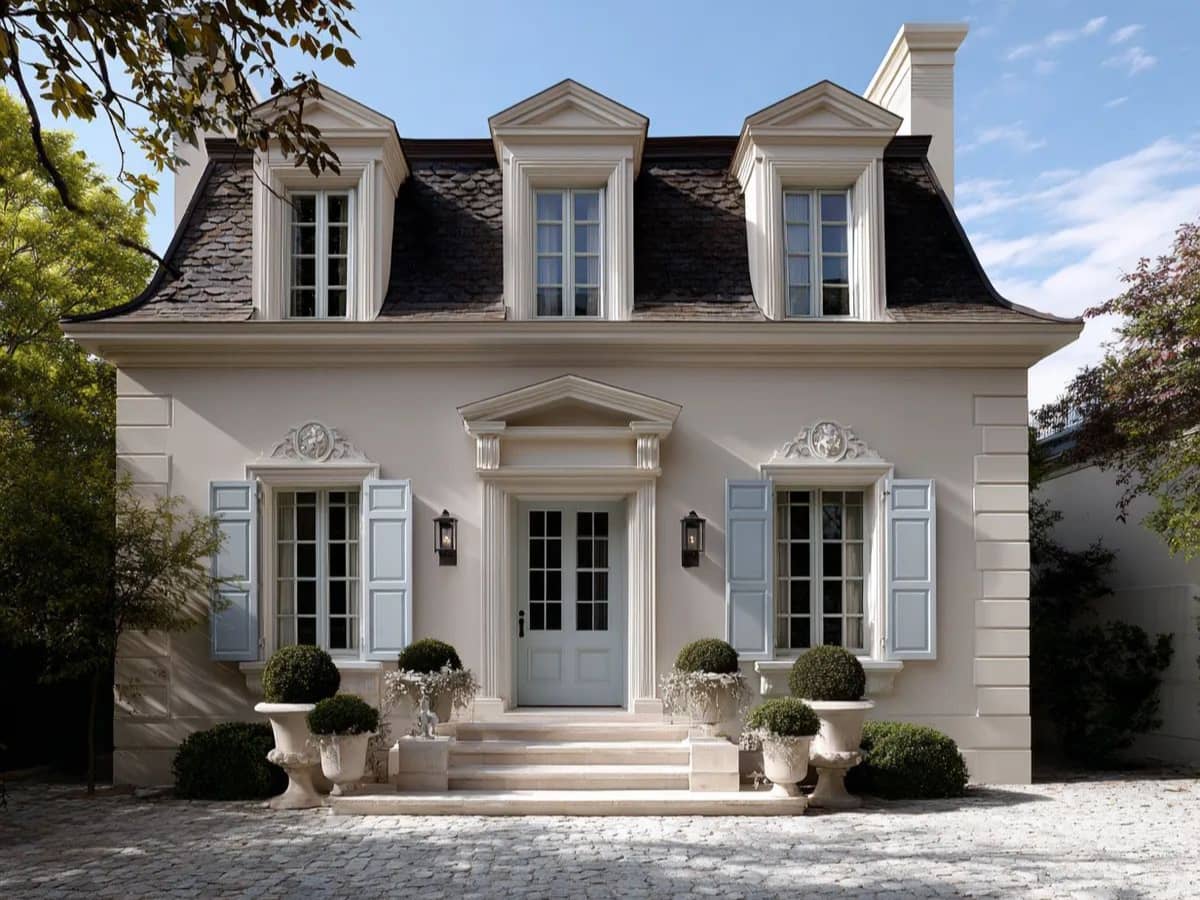 Gaya Eropa dengan Atap Mansard Berkelas