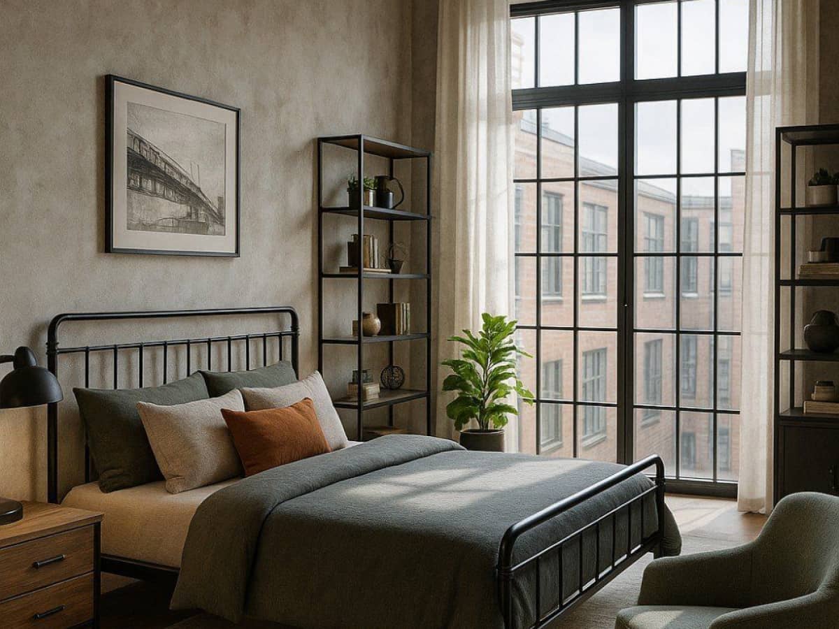 Kamar Gaya Industrial untuk Tampilan yang Maskulin