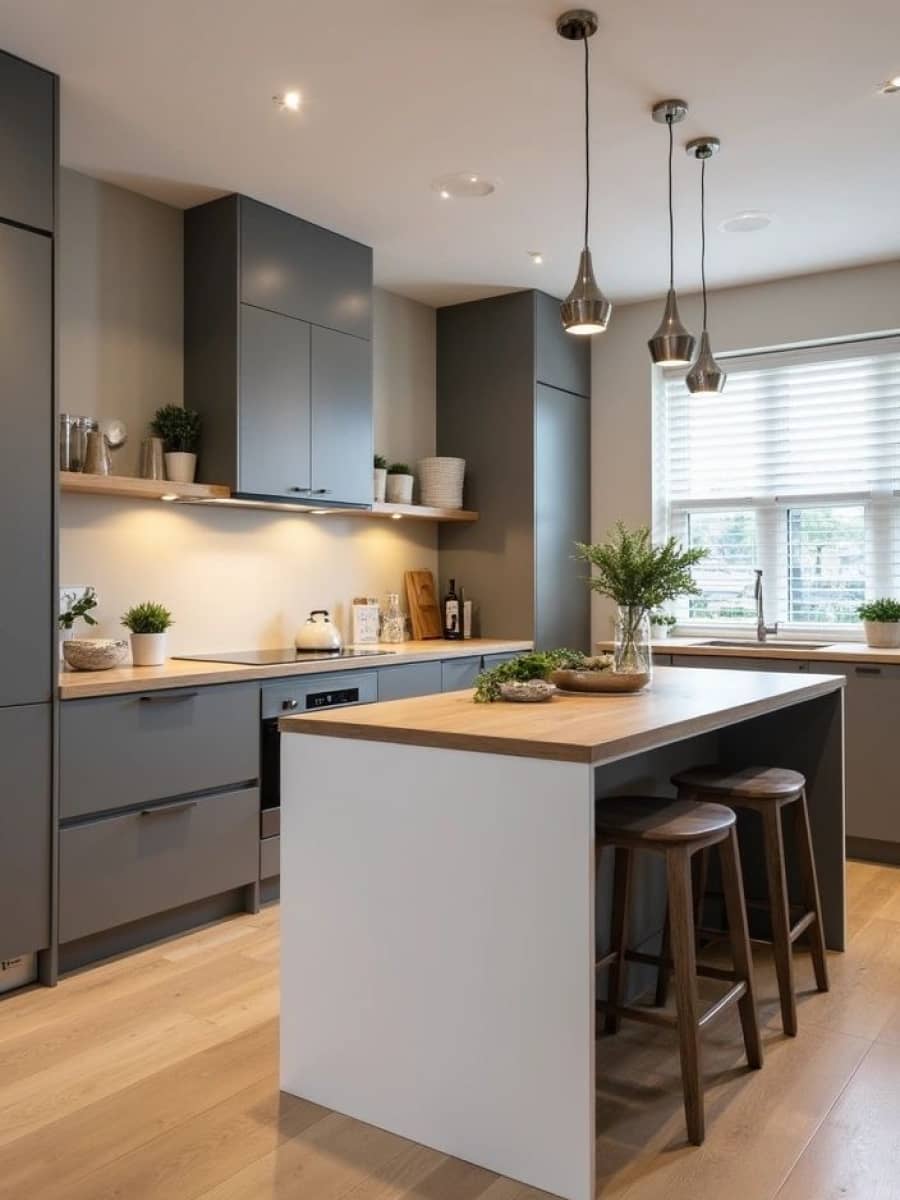 Kitchen Set dengan Island Table