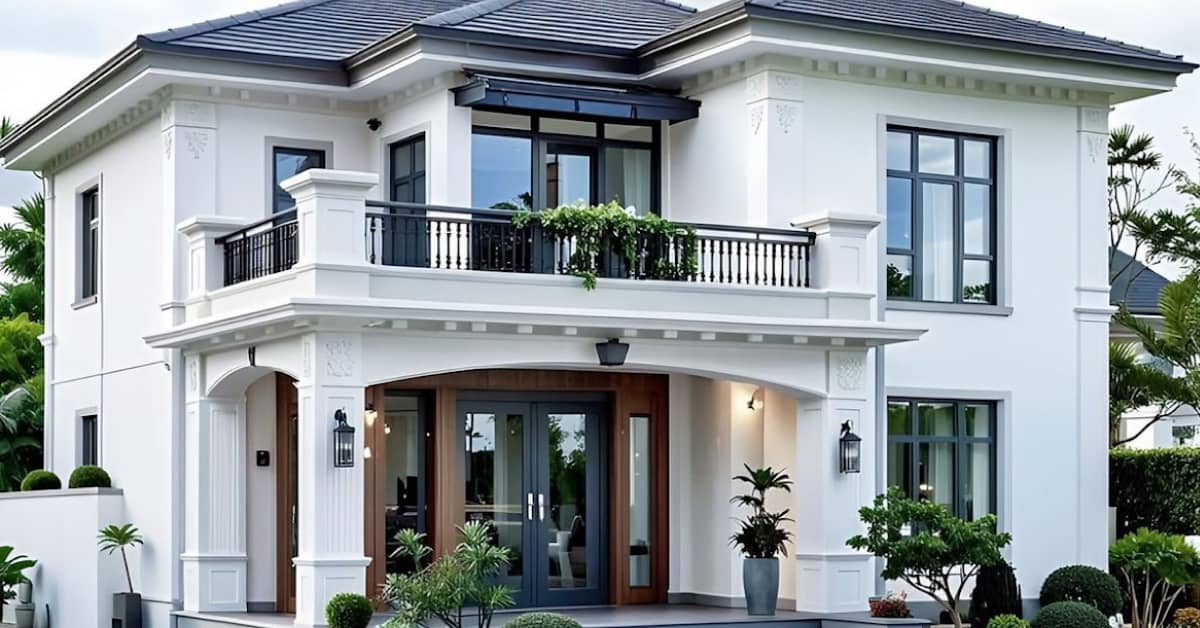 rumah mewah 2 lantai gaya eropa